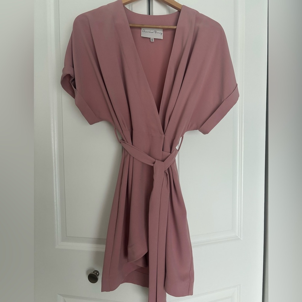 Charles Henry Blush Pink Wrap Dress Size XS